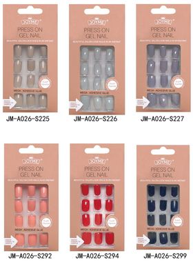 Nails Art Fake Nail Tips False Press on Coffin with Glue