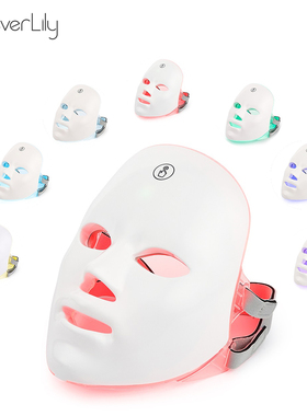 USB Charge 7Colors LED Facial Mask Photon Therapy Skin Rejuv
