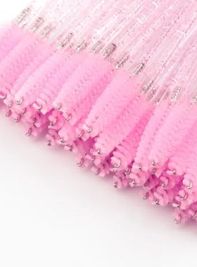 5/25/50 PCS Makeup Brushes Pink Crystal Eyelashes Brush Reus