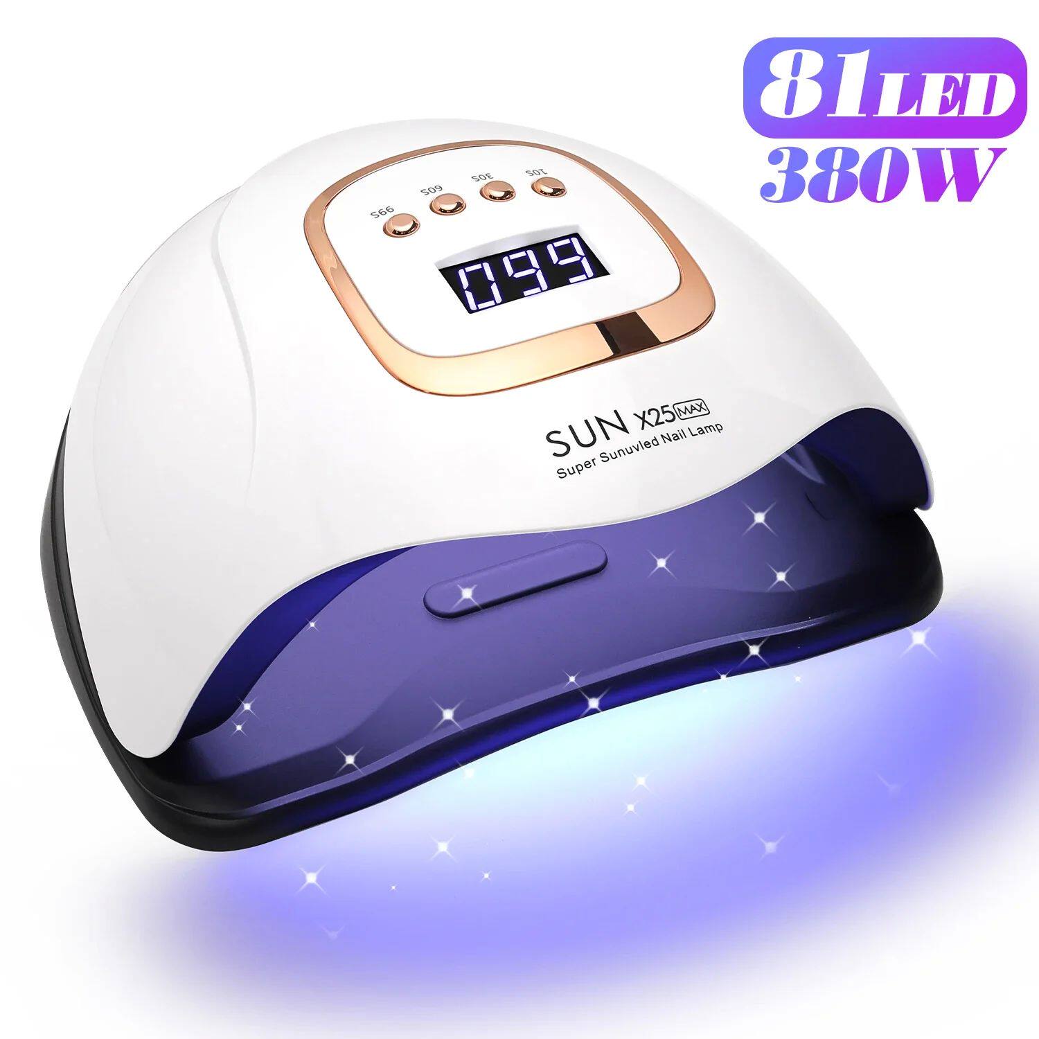X25MAX 81LED UV Lamp for Nails Drying Quick Curing All Gel N
