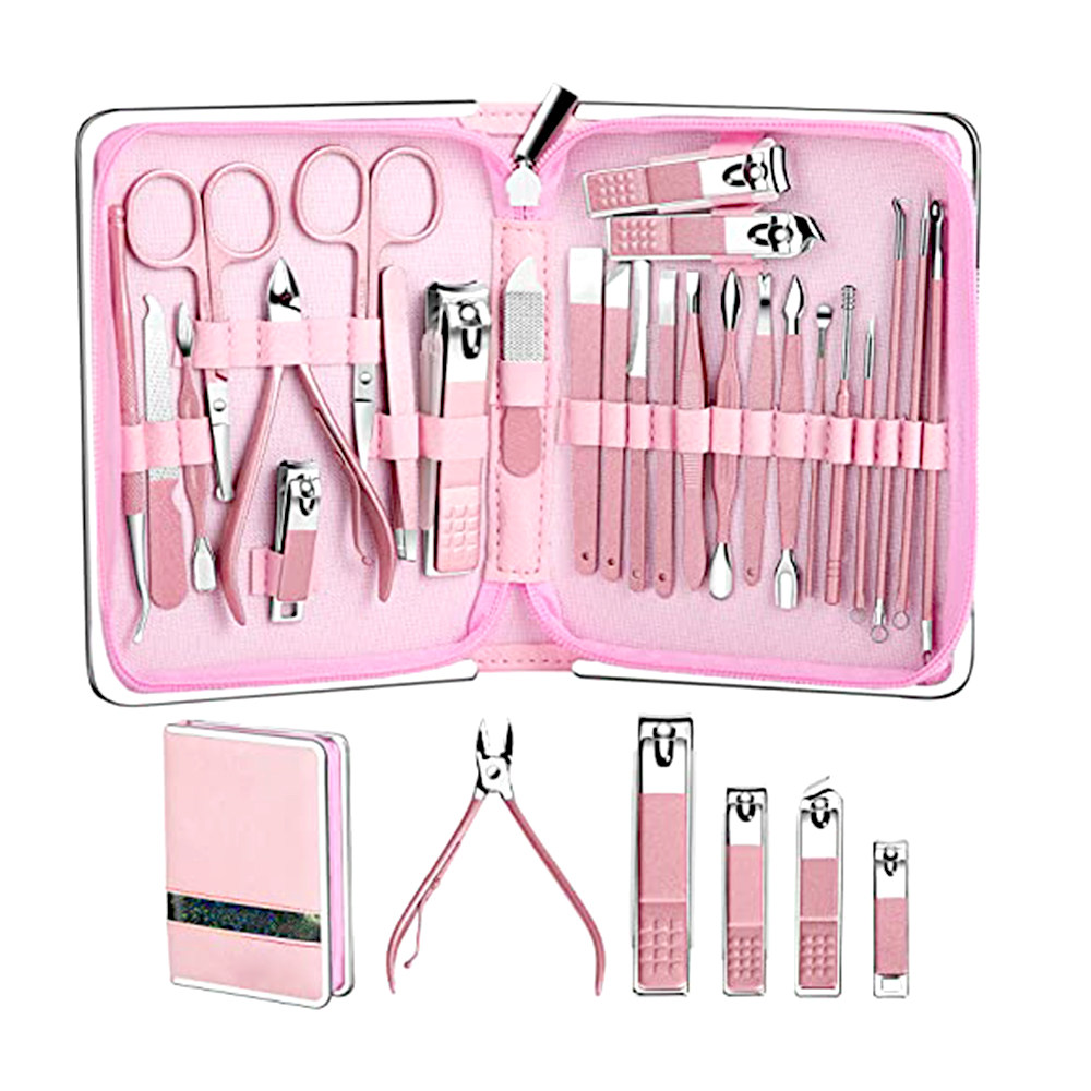 26 pcs professional nail clippers pedicure kit nail cutter s