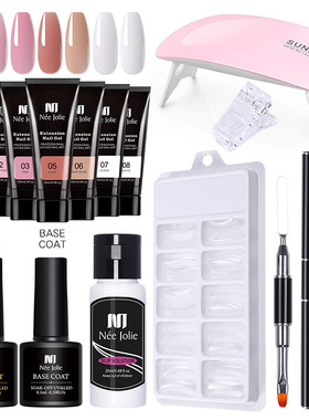 Poly UV Gel Kit All for Manicure Gel Nail Extension Set Slip