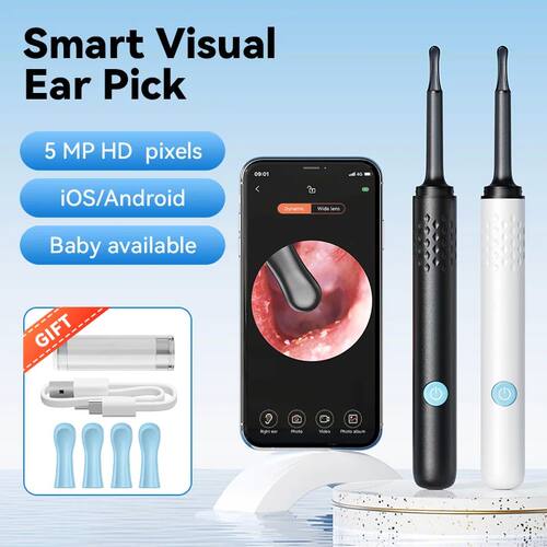 Visual Ear Cleaner With Camera 6 LED Lights 4.0mm Lens Ear W