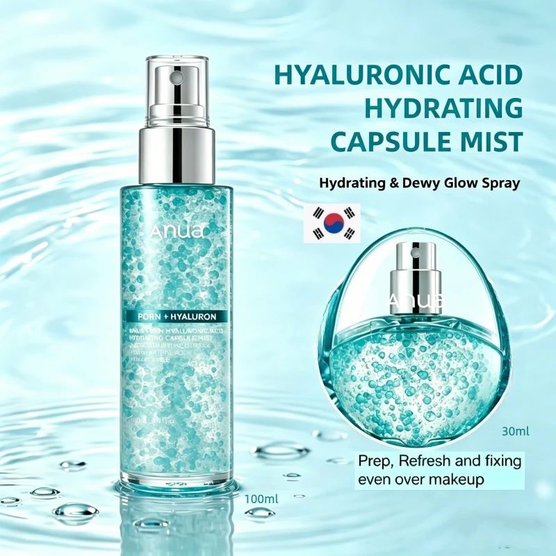 Glow Facial Serum Spray,Face Hydrating Mist,Hyaluronic Acid