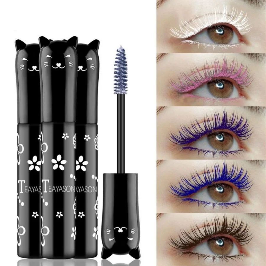6-Color Mascara with Large Brush Head, Easy to Apply, Non-Cl