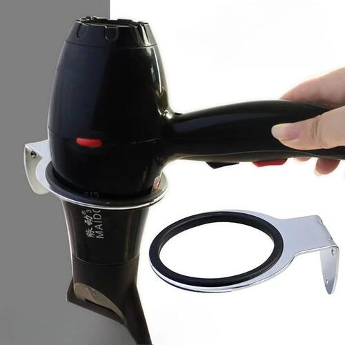 Wall Mount Hair Dryer Holder Electric Stand Stainless Steel