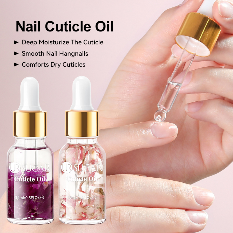 Nail Art Natural Petal Nutrition Oil Dropper Nail Polish Nai
