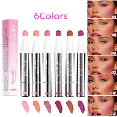 Cheek Blusher 6 colors Long-Lasting Cheek Stain All-Day Blen