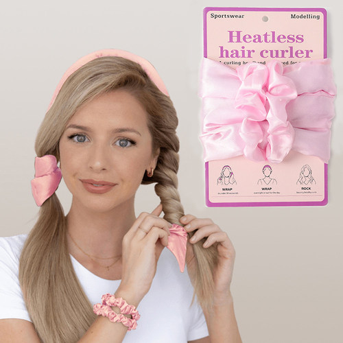 Heatless Curling Headband Curlers Sleep Overnight Creates Cu