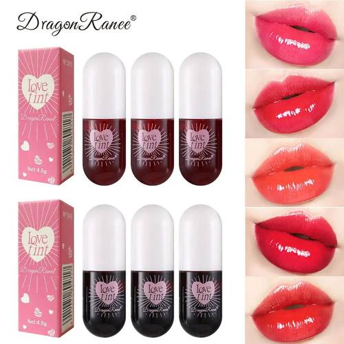 Dragonranee Lip Dye Liquid Lip Glaze Cute Waterproof Non-Sti