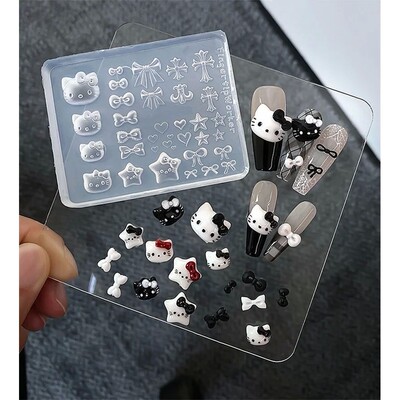 Nail Art Molds 3D Silicone Cartoon Cute Sanrio Hello Kitty K