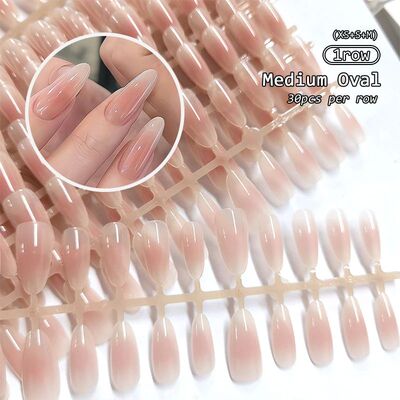 30Pcs Natural Naked Color Nail Tip Fake NailWearable Solid C
