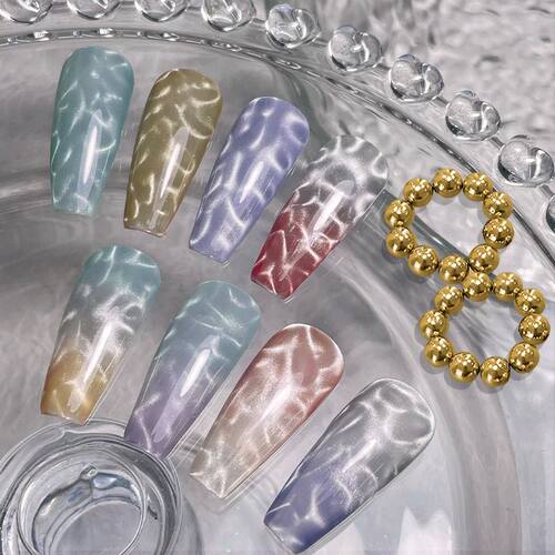 10pcs/20pcs Water Ripple Cat Eye Magnetic Gel Beads Multifun