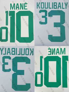 塞内加尔队2022世界杯主场球员版印字 多选 马内 Stilscreen原装