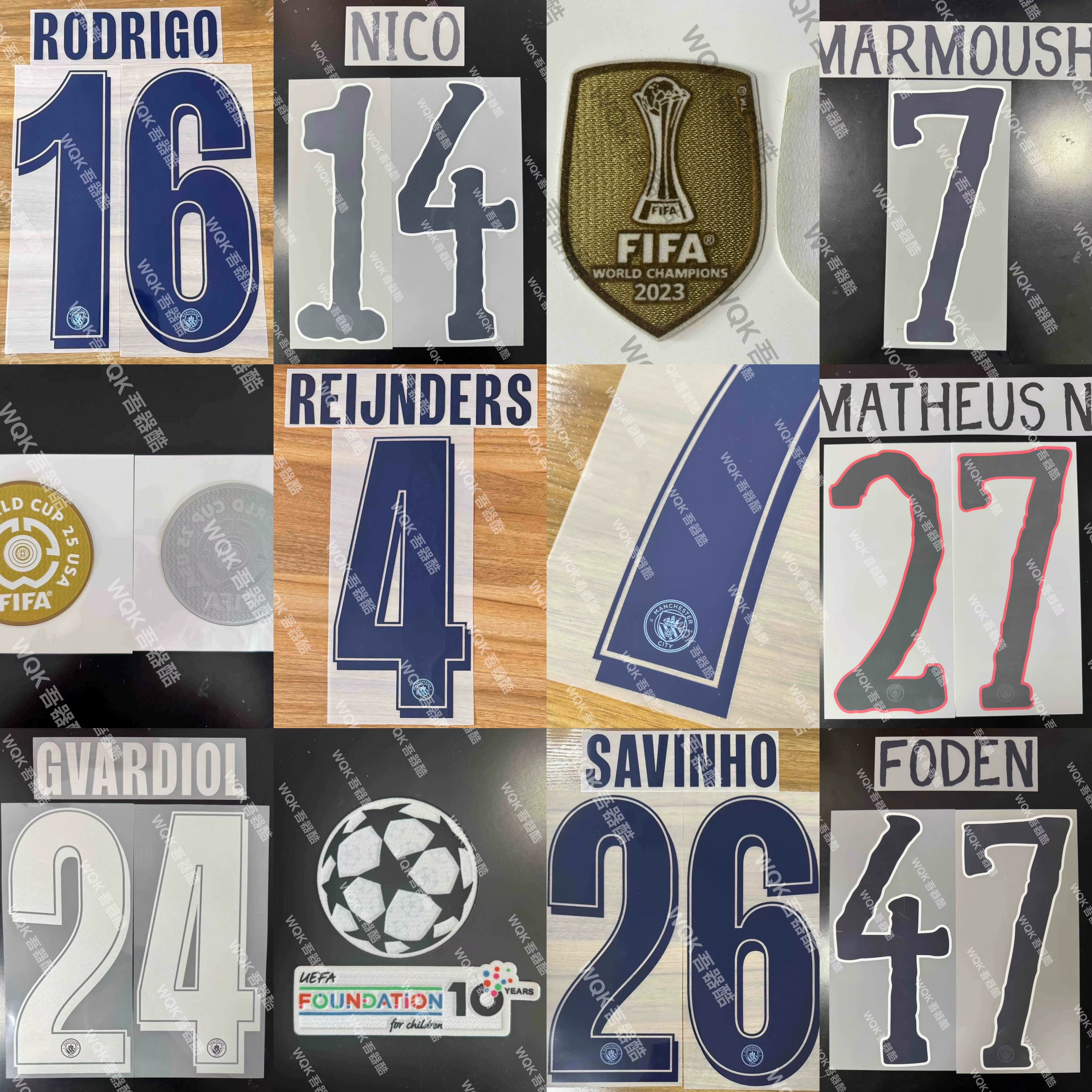英超曼城2526赛季主客二客印字 正品世俱杯多选 哈兰德 福登 Spid
