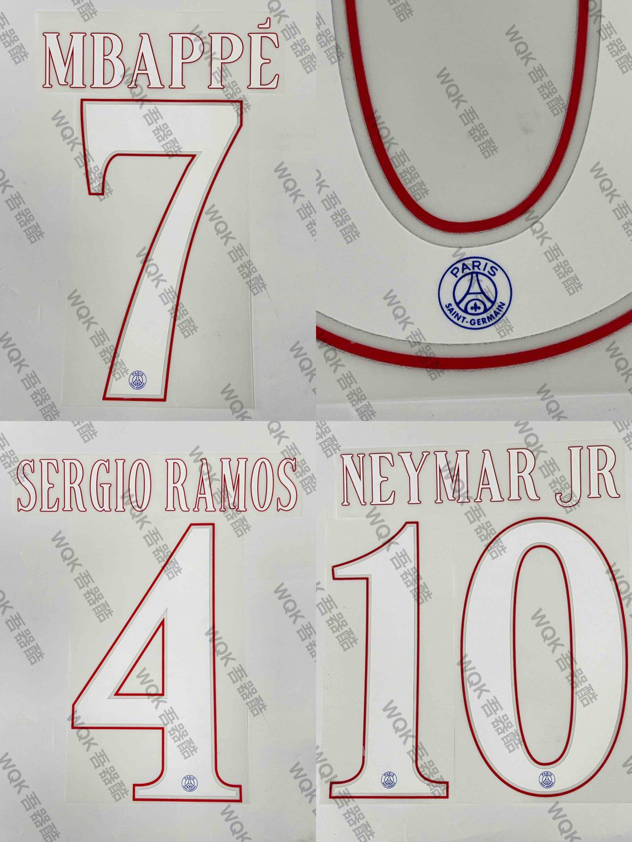 法甲大巴黎2223赛季主场欧冠印字 有多选 姆巴佩内马尔 monblason