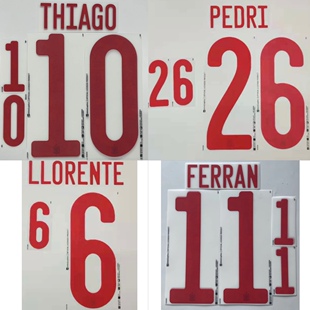 西班牙队2021欧洲杯客场印字 内有多选 蒂亚戈略伦特佩德里 Deko