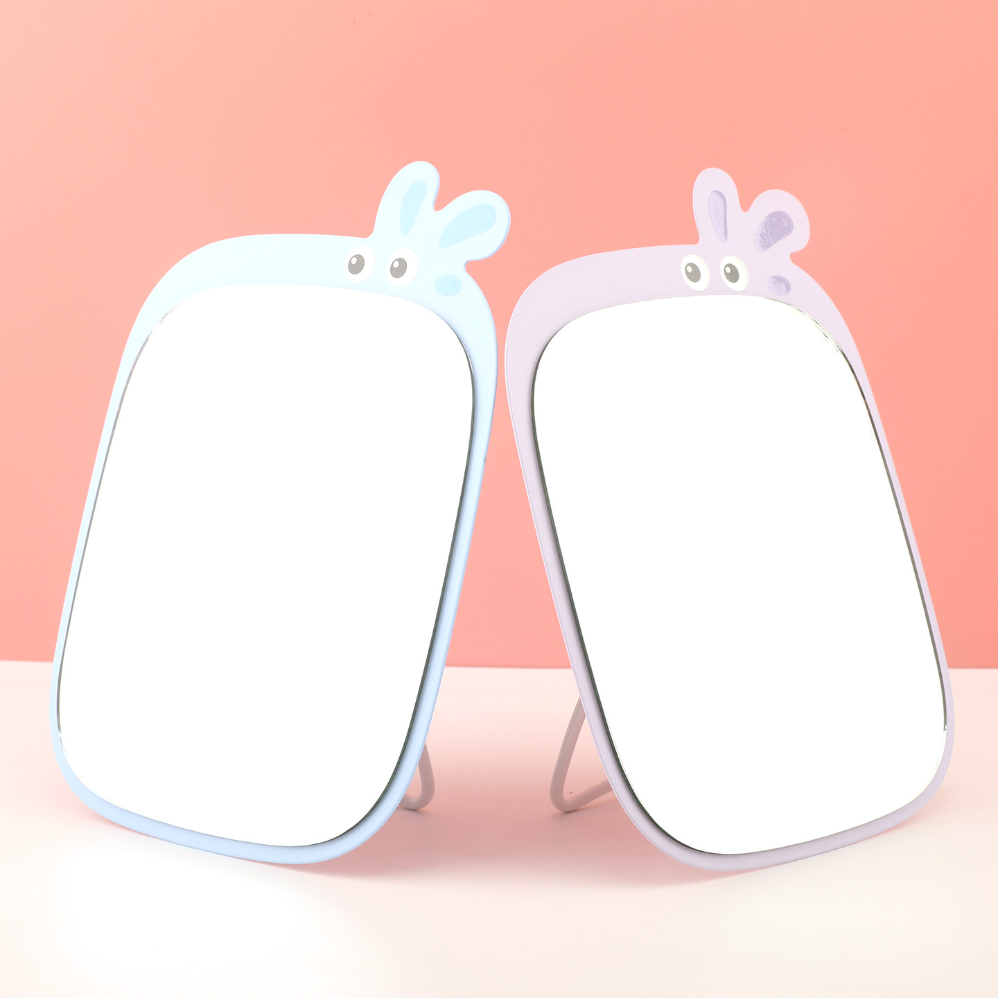 台式化妆镜卡通镜子梳妆镜可挂浴室洗漱宿舍折叠镜子挂墙台式萌镜