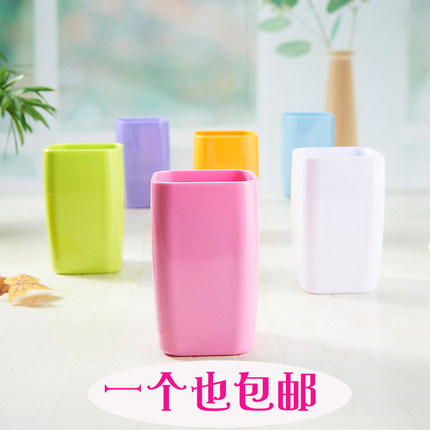 加厚塑料洗漱杯儿童一家三四口情侣漱口牙缸杯卫浴牙刷杯刷牙杯子