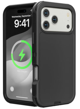 欧美军工防摔硅胶手机壳适用苹果17promax软胶硬壳iPhoneAri磨砂防滑三合一全包16pm镜头屏幕保护外壳简约