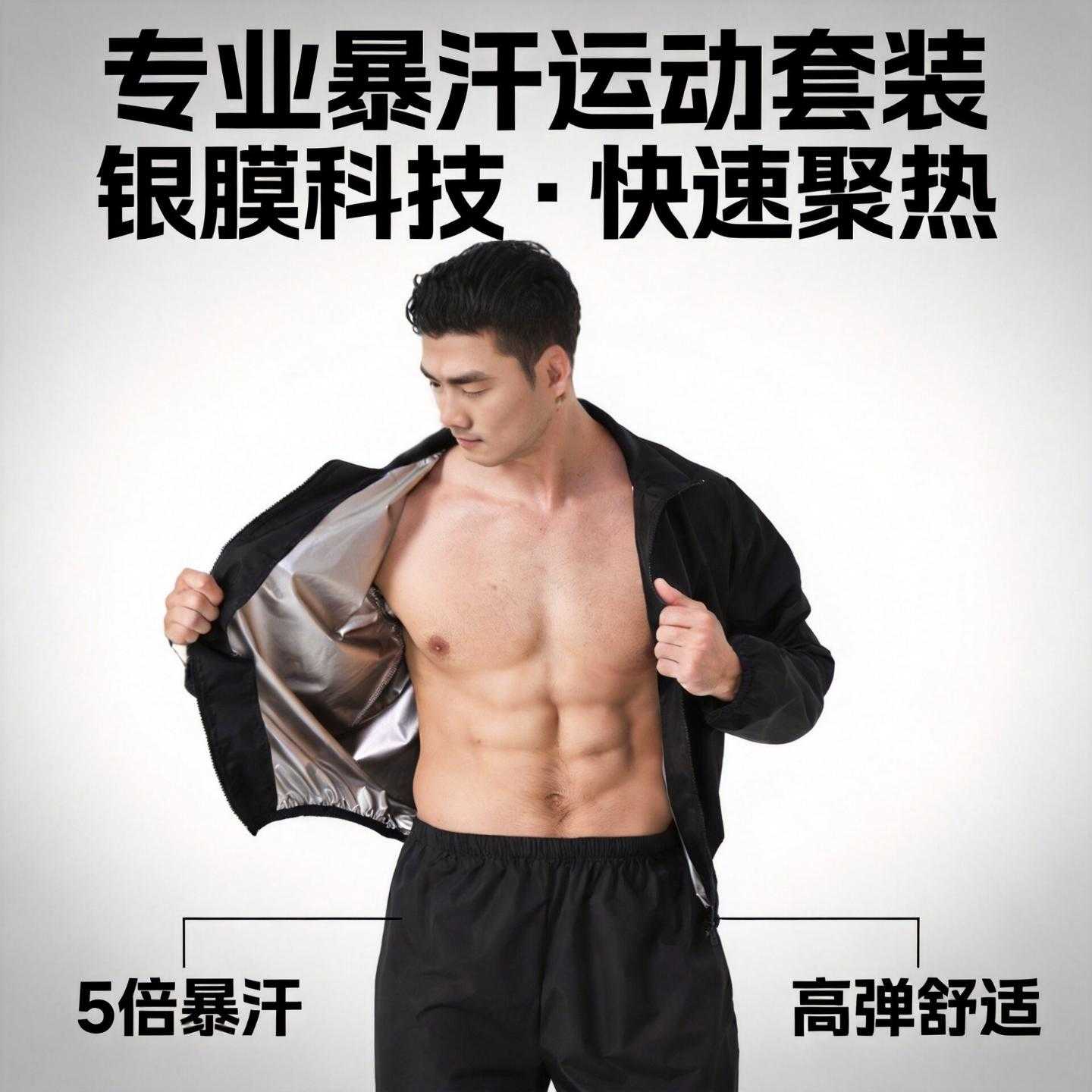 暴汗服男套装运动燃脂发汗衣跑步