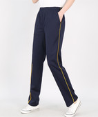 裤 黄细条校服裤 校裤 大码 藏蓝色黄条一条杠初中高中小学生运动裤