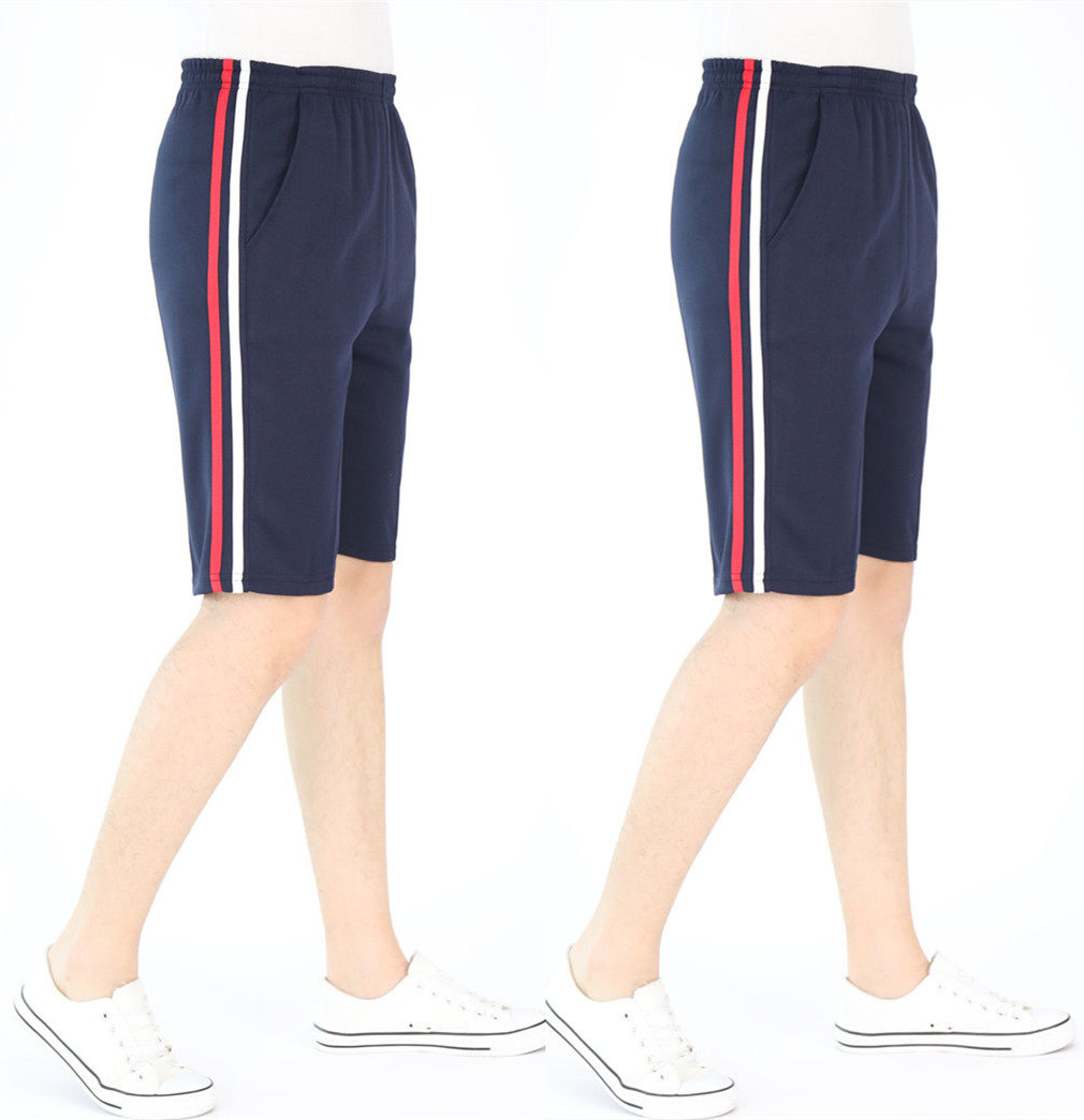 五分裤跑步运动短裤校服裤子男薄款初中小学生校裤女短裤藏蓝包邮