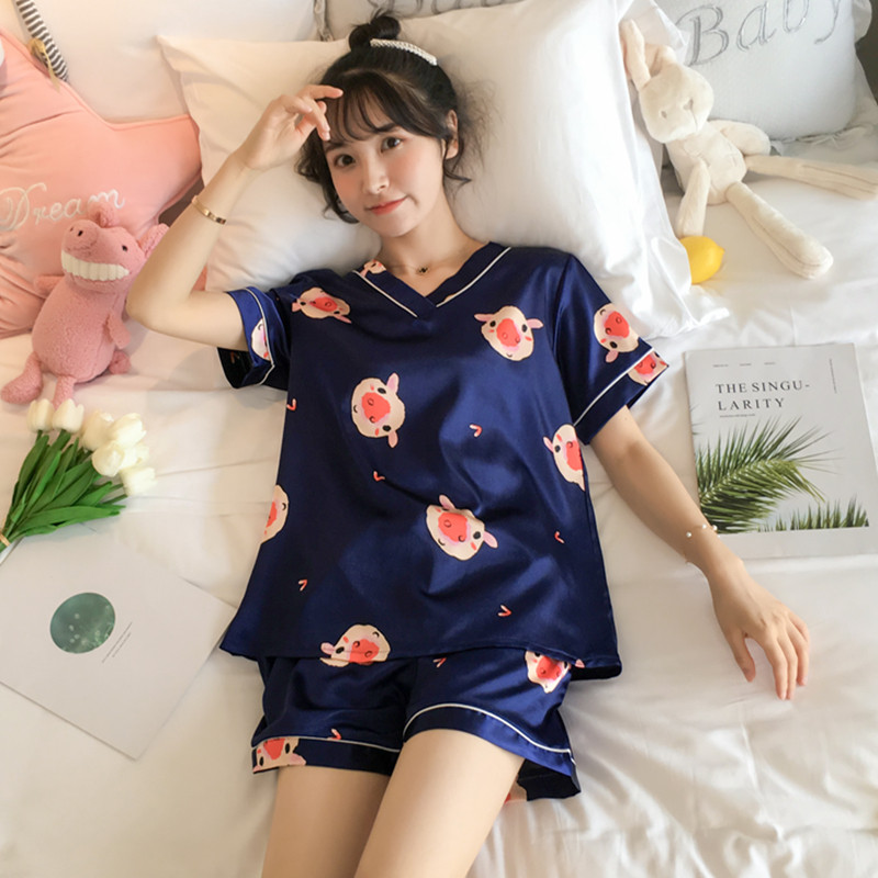 Borneol pajamas lady summer lovely student Thin section Silk Short sleeved Two piece set Korean Edition spring and autumn Home Furnishingsin the Lingerie/Men's underwear/Tracksuit , Pajamas/Home service package  category - from Buy2taobao.com to provide professional Taobao agent buy service