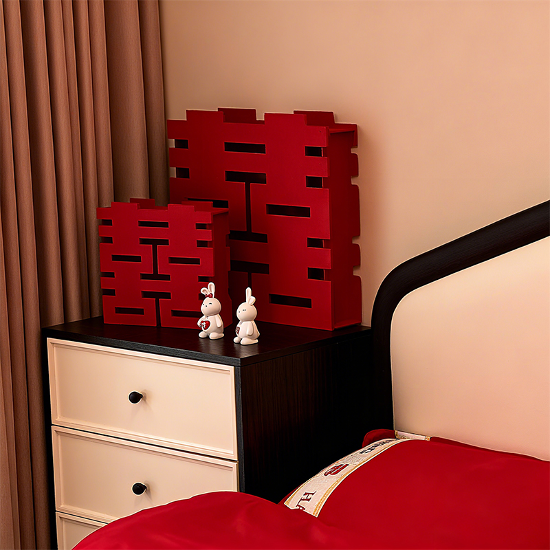 立体喜字落地摆件结婚卧室客厅