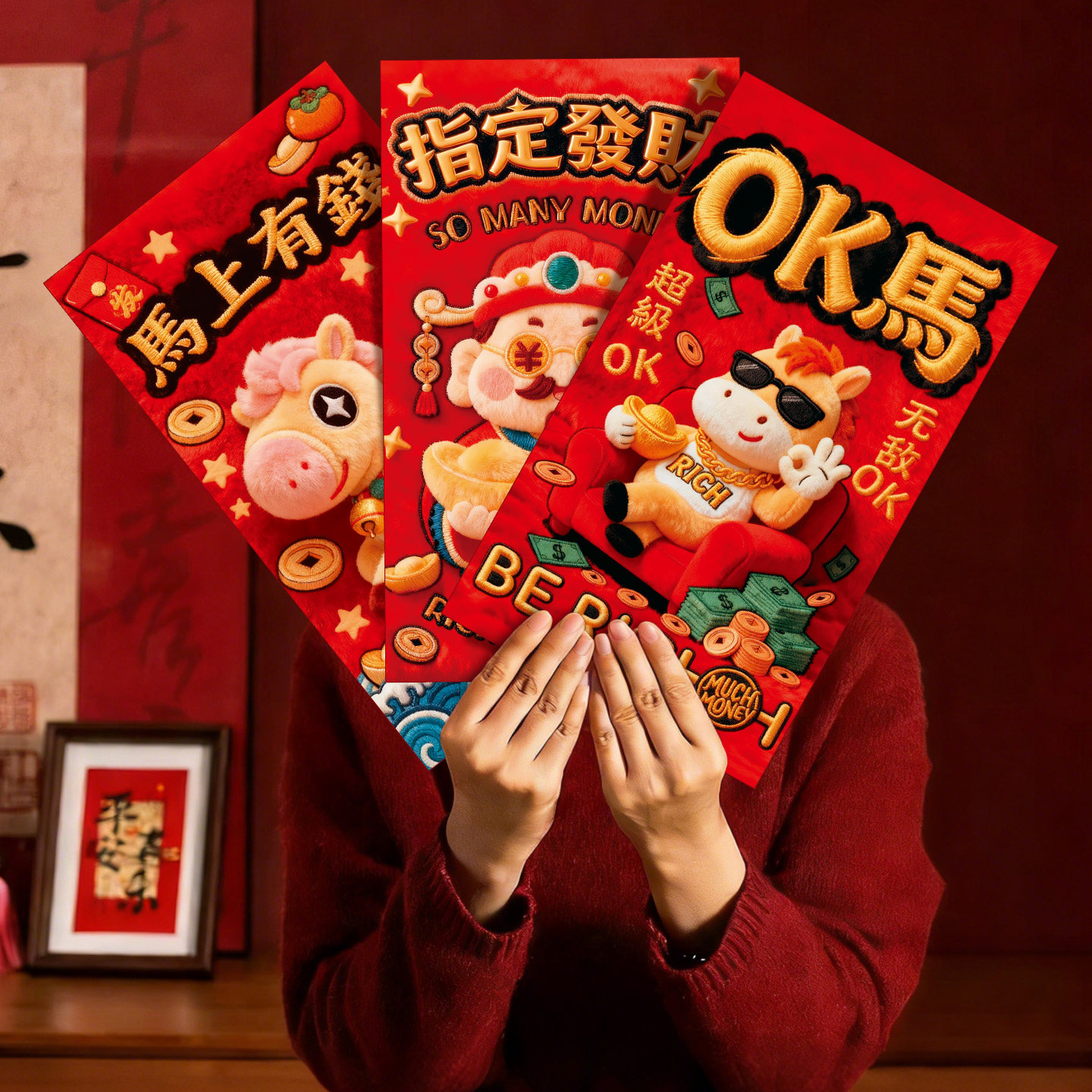 新款2026马年超级大红包袋特大号万元春节过年利是封暴富压岁钱包