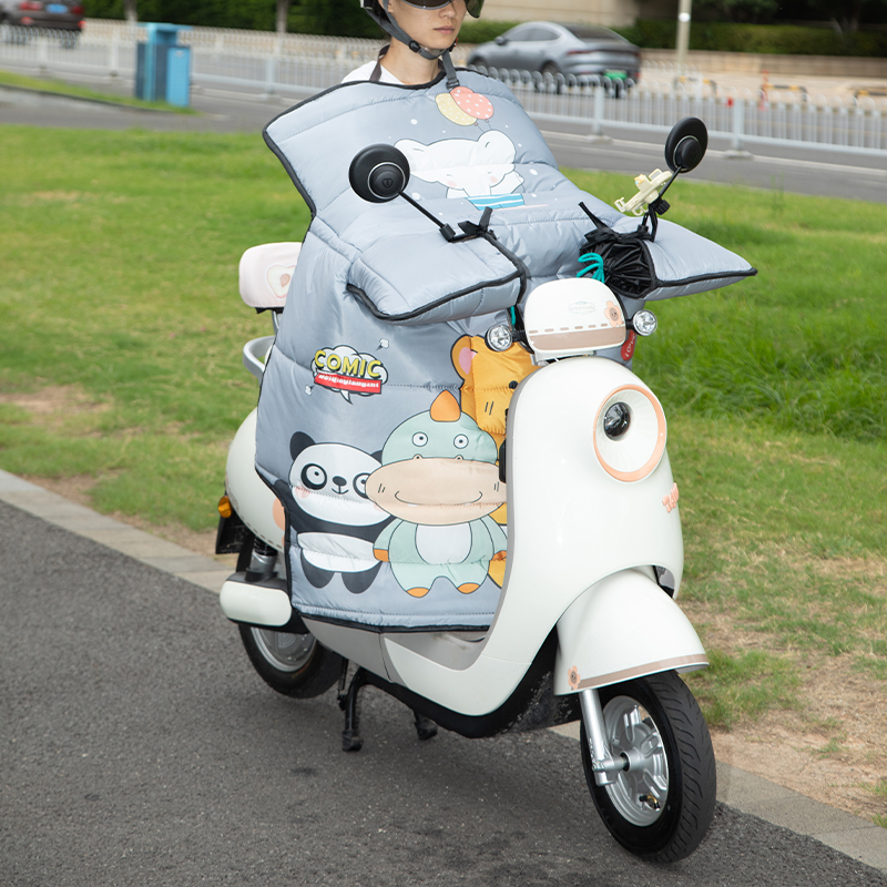 踏板车女士电瓶车加厚挡风被防寒
