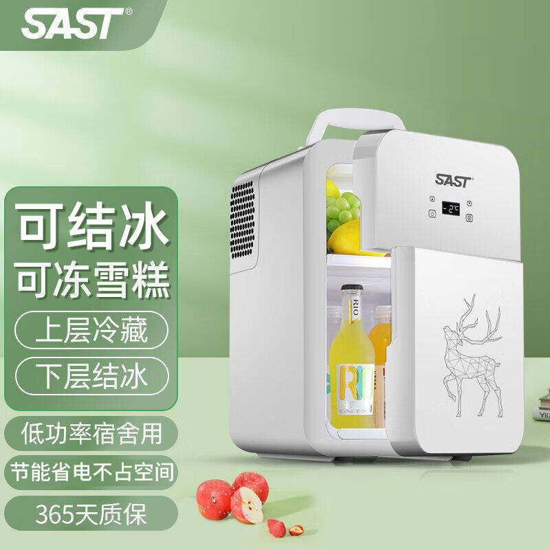 SAST小冰箱家用小型宿舍出租房冷冻冷藏迷你双开门电冰箱节能省电