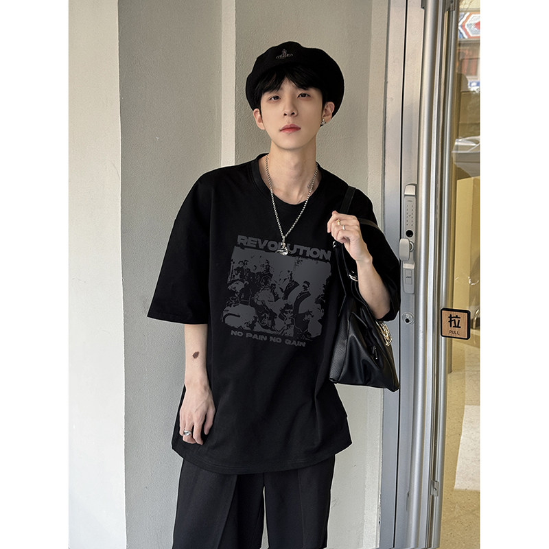 2024年夏季男新款美式印花短袖T恤XZ416-DT2028-P30,男装T恤,星座416