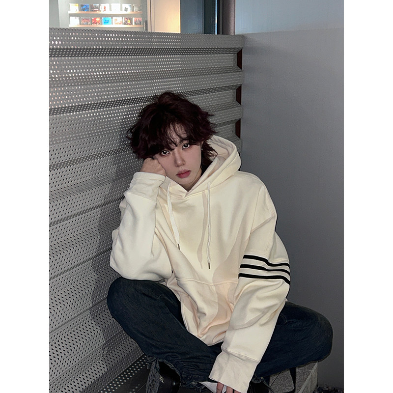 2024年春季新款连帽拼接百搭中性套头卫衣XZ416-WY2024-P58，男装卫衣，星座416