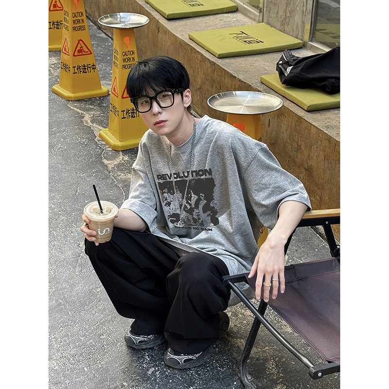 2024年夏季男新款美式印花短袖T恤XZ416-DT2028-P30,男装T恤,星座416