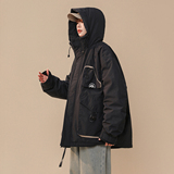 2024年美拉德色系工装多口袋连帽白鸭绒羽绒服XZ415-YR2006-P268，男装羽绒服，星座416