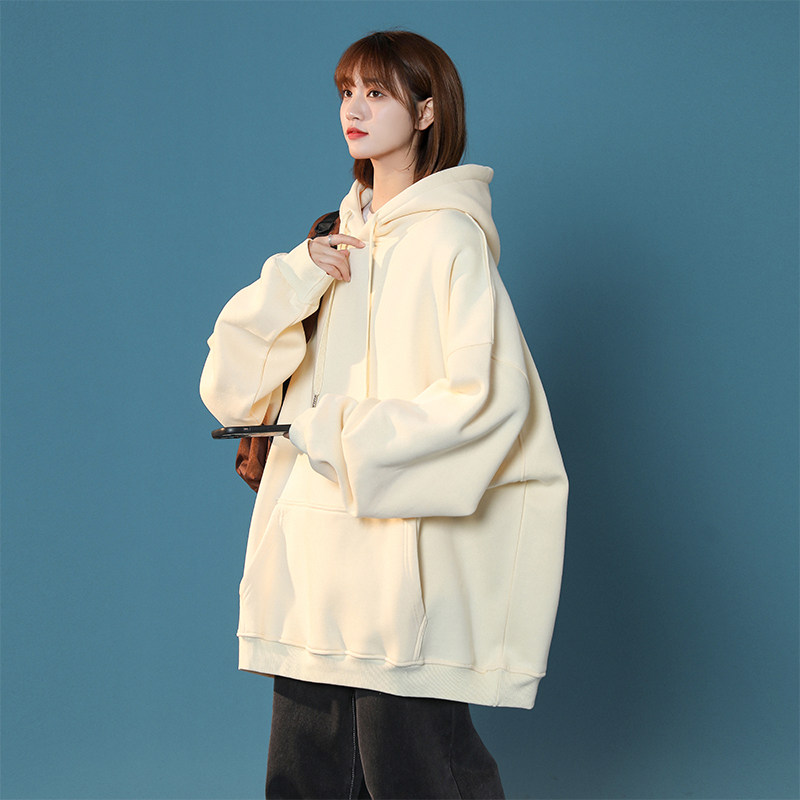 2024年春季奶系色纯色连帽卫衣XZ416-WY18-P40图片