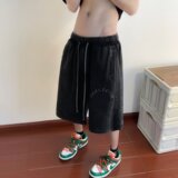 2024年夏季新款纯棉针织五分裤休闲裤XZ415-DK9015-P45，男装休闲裤，星座416