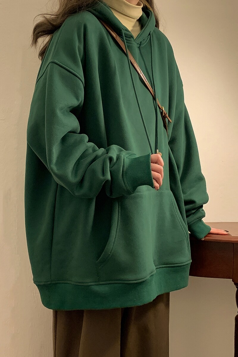 奶呼呼奶黄色卫衣男款冬季ins纯色秋衣服连帽美式复古hoodie内搭,男装卫衣,星座416