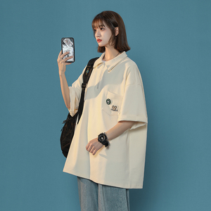 2024年夏季翻领小众半拉链设计感POLO衫短袖XZ416-PL101-P48图片