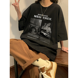 2023年夏季新款圆领印花美式复古短袖T恤XZ415-DT106-P25，男装T恤，星座416
