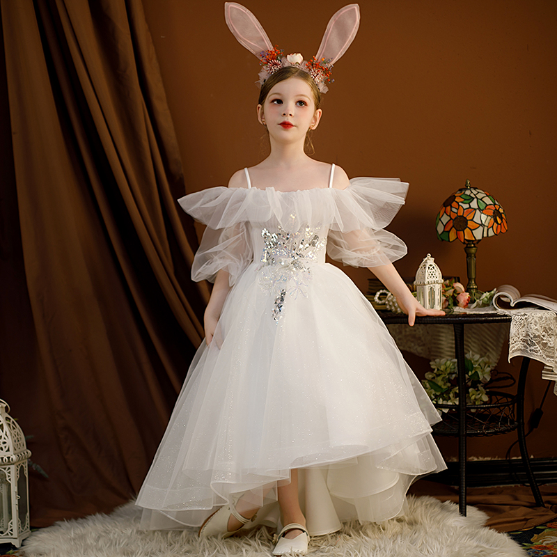 礼服公主裙生日婚纱钢琴女童露宝