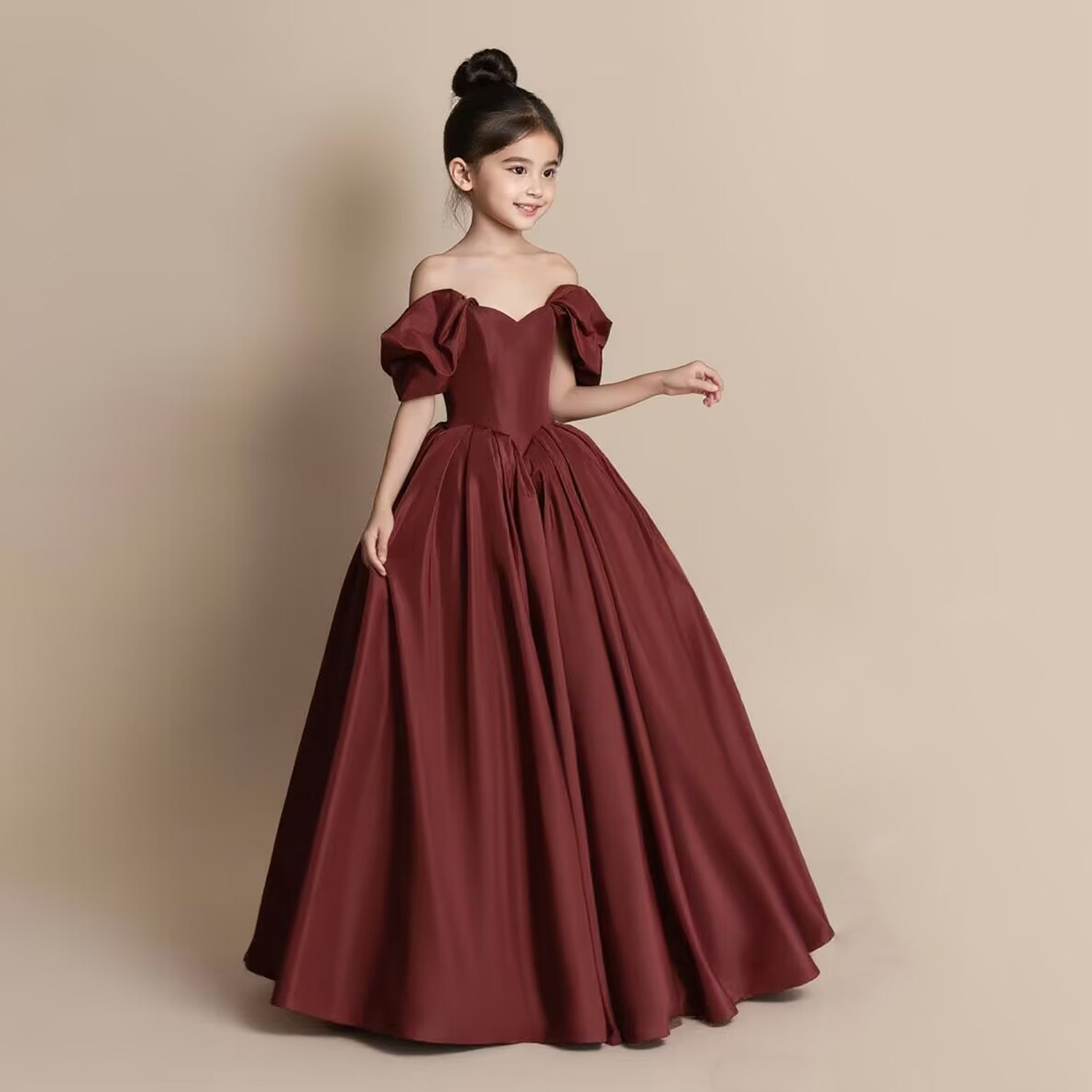 女童婚礼花童女孩生日公主裙儿童高端主持缎布钢琴模特走秀演出服,童装/婴儿装/亲子装,儿童礼服,淘宝优惠券,粉丝福利购,淘宝优惠卷