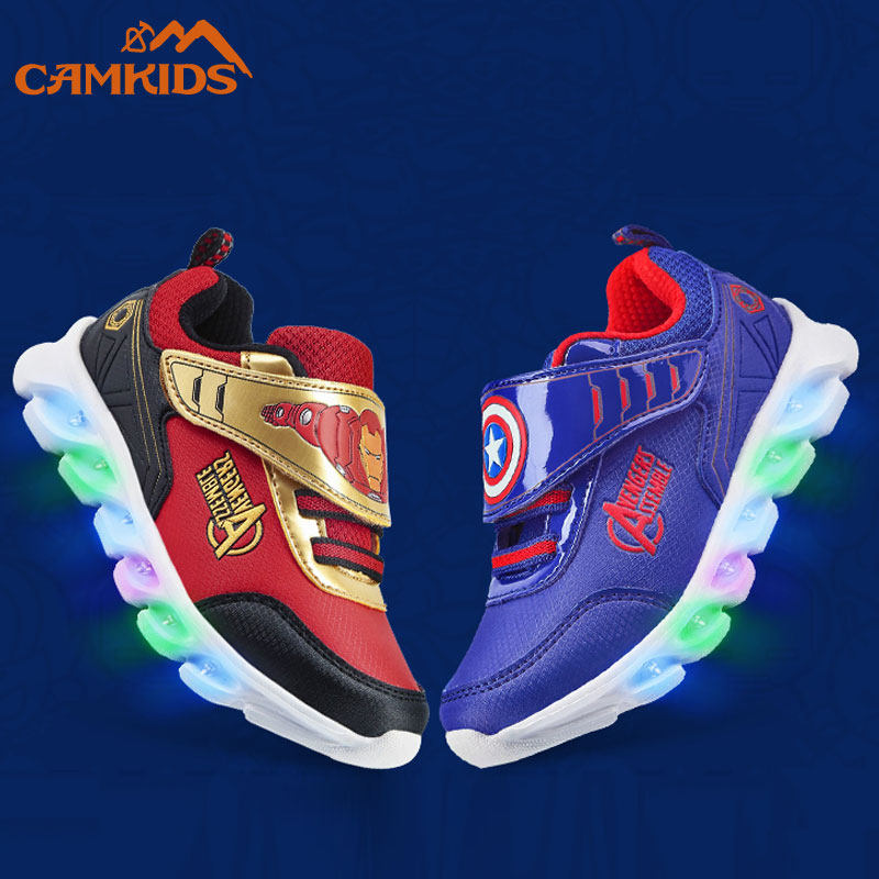 camkids童鞋男童韩版钢铁侠男童鞋子2018新款小童美国队长闪灯鞋|ruв категории детская обувь/детская обувь/между родителями и детьми обувь, спортивные туфли - от Buy2taobao.com для оказания профессиональной услуги покупки агента Taobao