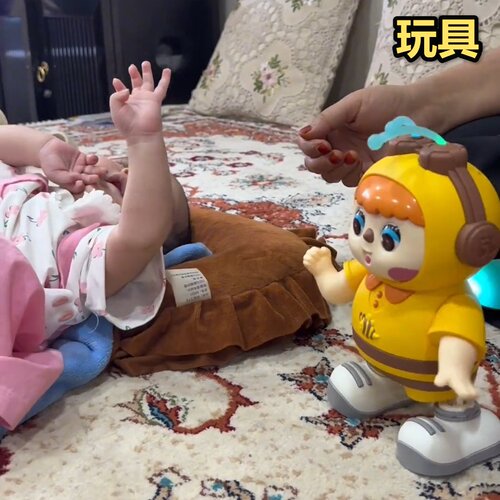 小蜜蜂婴幼儿玩具电动唱歌跳舞婴儿童1-3岁6抬头练习益智男孩宝宝