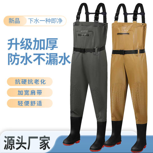 802黑色黄底PVC劳保防护雨鞋防水