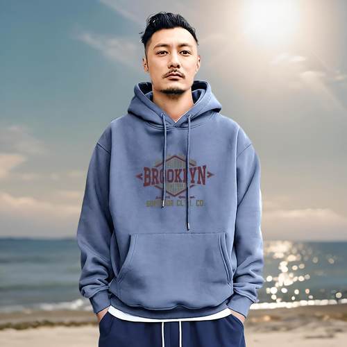 重磅440G纯棉连帽加绒加厚宽松装