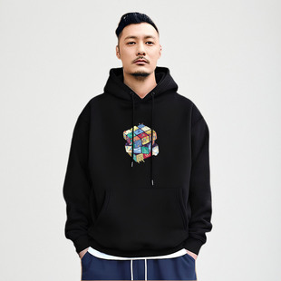 香港潮牌陈伟霆连帽卫衣男秋冬新款重磅纯棉休闲百搭宽松时尚外套