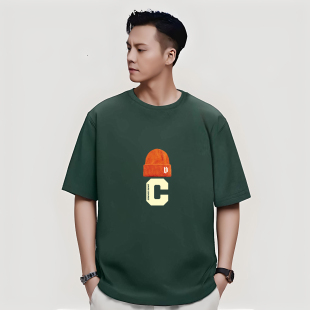 纯棉重磅260克情侣上衣圆领半袖 新款 t恤男夏季 香港潮牌陈伟霆短袖