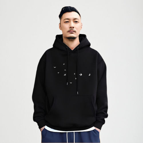 香港潮牌余文乐连帽卫衣男秋冬新款时尚潮流重磅纯棉大码休闲外套